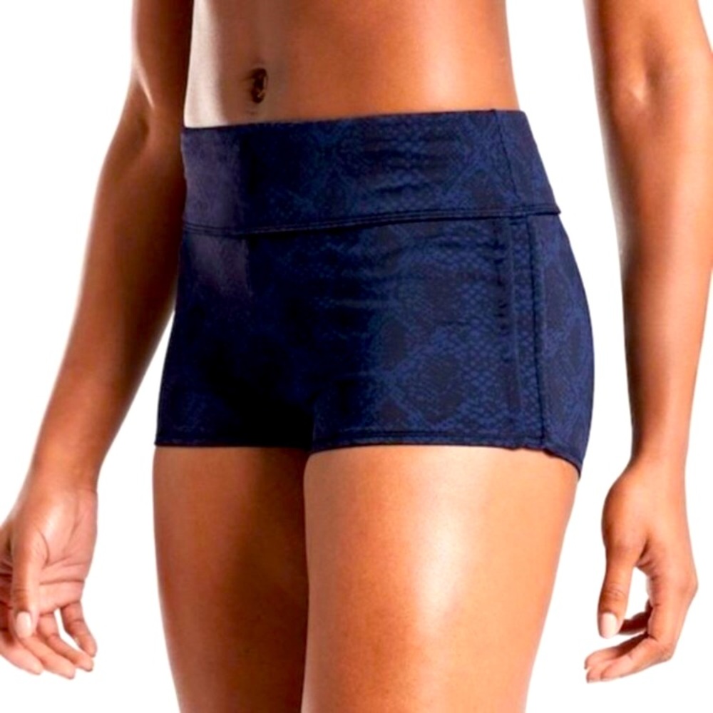 Athleta Snake Scrunch Swim Shorts Large